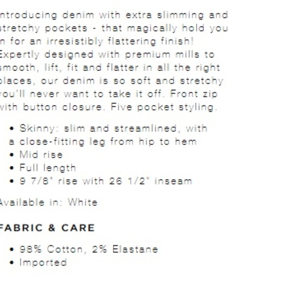 NWT Loft skinny jeans in white 32/14 - Picture 5 of 6